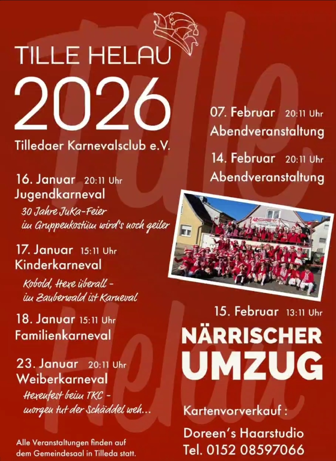 Familienkarneval des Tilledaer Karnevalsclub e.V.