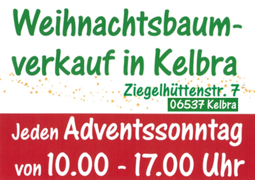 Weihnachtsbaumverkauf in Kelbra